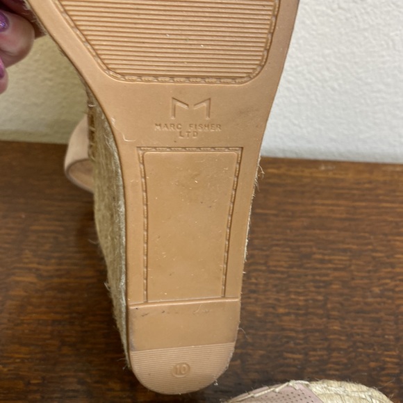 Marc Fisher Open Toe Platform Wedge Sandals MLANDELA Size 10 - Picture 10 of 12